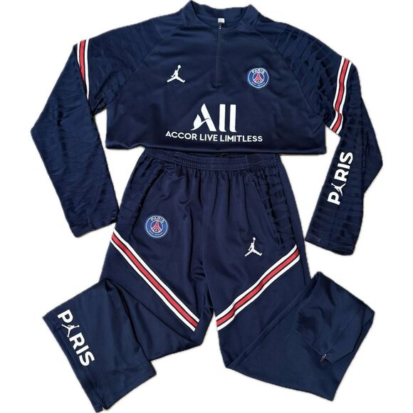 2021 Jordan × PSG Practice Tracksuit Warm‑Up Set, Size Large - Picture 1 of 16